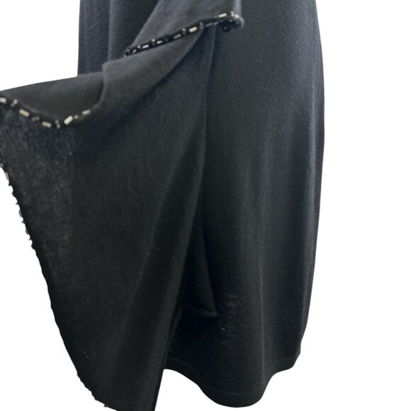 Nanette Lepore Dress Beaded Embroidered Merino Wool Knit Sz M - Picture 9 of 13